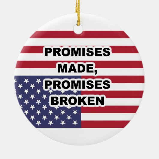 ketting van "gedane beloften, gebroken beloften" o keramisch ornament (Achterkant)