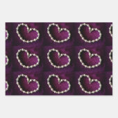 Ketting van  hartgestormde sla op Paars Inpakpapier Vel (Voorkant 3)