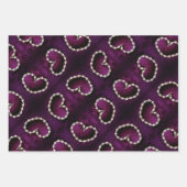 Ketting van  hartgestormde sla op Paars Inpakpapier Vel (Voorkant 2)