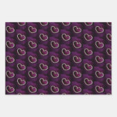 Ketting van  hartgestormde sla op Paars Inpakpapier Vel (Voorkant)