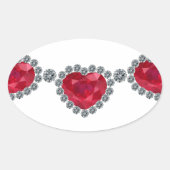  Ketting van Woman Ruby Ovale Sticker (Voorkant)
