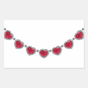 Ketting van Woman Ruby Rechthoekige Sticker