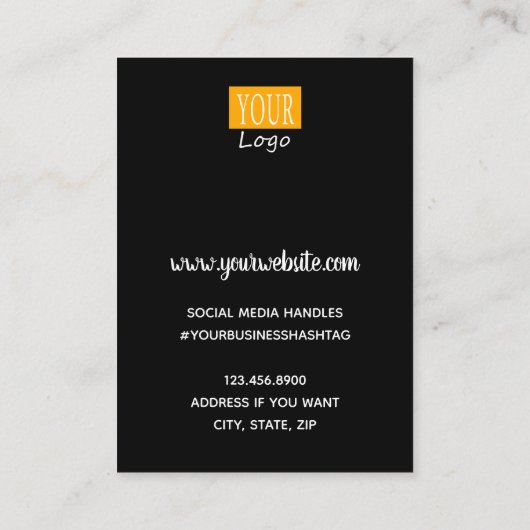 Ketting Vertoning Blauwgroen Faux Folie Glitter Visitekaartje (Achterkant)