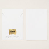 Ketting Voeg je Logo juwelenkaart toe Visitekaartje (Voorkant /achterkant)