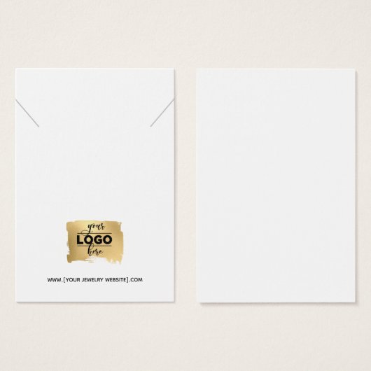 Ketting Voeg je Logo juwelenkaart toe Visitekaartje (Voorkant /achterkant)