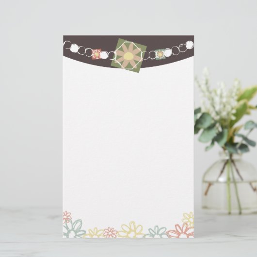 ketting voor bloemsieraden briefpapier (Staand voorkant)