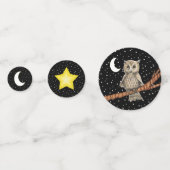 Ketting voor het trekken van kippen op Black Star Confetti (Achterkanten)