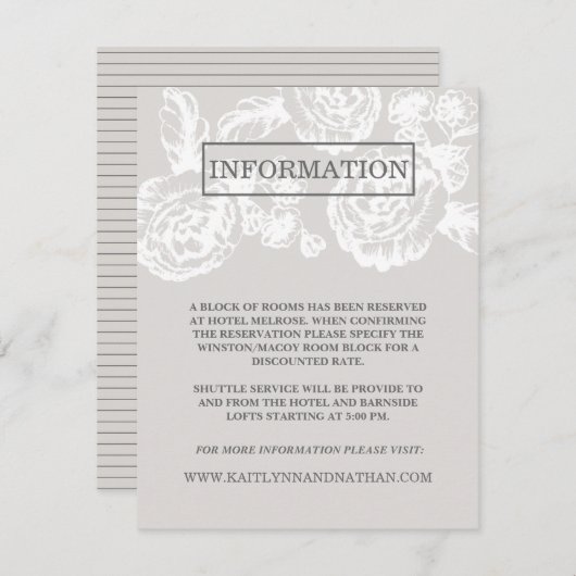  kettingbotanisch | Grijze informatiekaart Informatiekaartje (Voorkant / Achterkant)