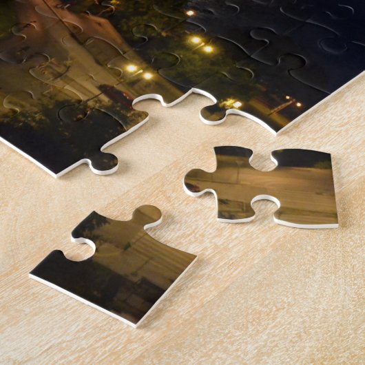 Kettingbrug bij nacht legpuzzel (Zijkant)