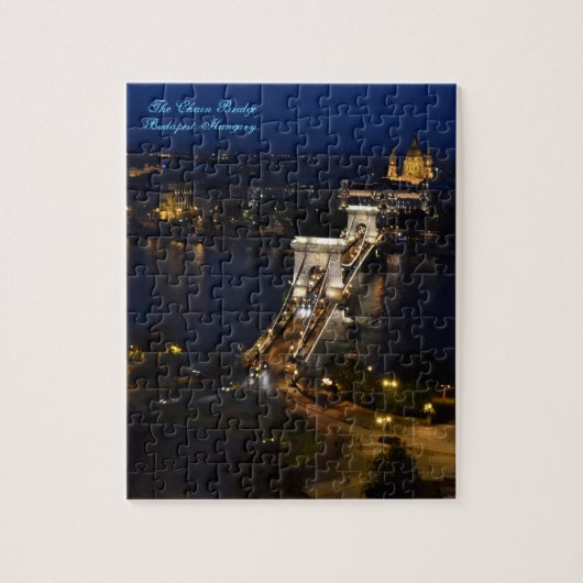 Kettingbrug bij nacht legpuzzel (Verticaal)