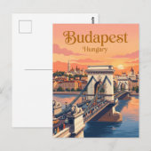Kettingbrug Hongarije Briefkaart (Voorkant / Achterkant)