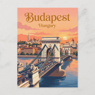 Kettingbrug Hongarije Briefkaart