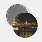 Kettingbrug met Buda Castle Hungary Boedapest Magneet (Voorkant / Achterkant)