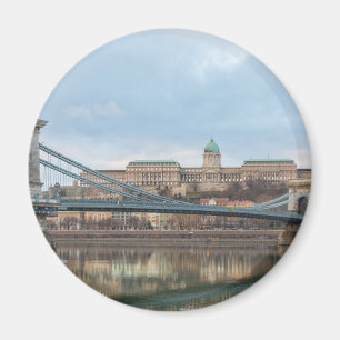 Kettingbrug met Buda Castle Hungary Boedapest Magneet