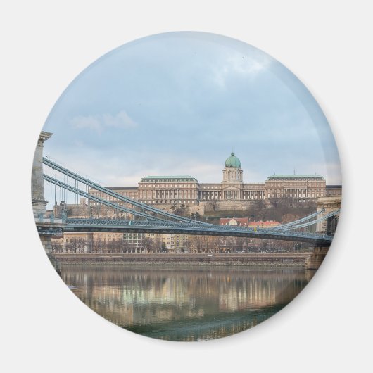 Kettingbrug met Buda Castle Hungary Boedapest Magneet (Voorkant)