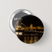 Kettingbrug met Buda Castle Hungary Boedapest Ronde Button 5,7 Cm (Voorkant /achterkant)