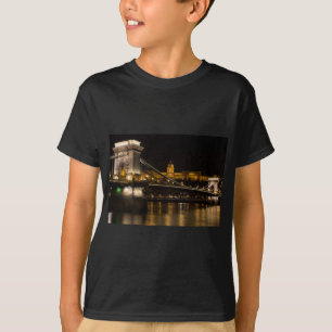 Kettingbrug met Buda Castle Hungary Boedapest T-shirt