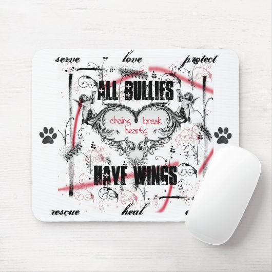 kettingen breken harten door alle bulten met vleug muismat (Met muis)