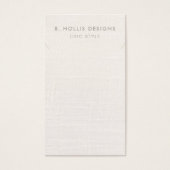 Kettingen displayhouder, wit linnen (afbeelding) visitekaartje (Voorkant)