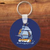 Kettingen met een sleutelhanger per boot, aanpasba (Voorkant)