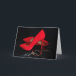 KETTINGEN MET EEN STOMP BINNENVLAK KAART<br><div class="desc">HOGE HAKKEN EN HANDBOEIEN KAART. SCHRIJF JE EIGEN BOODSCHAP ERIN.</div>