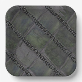 Kettingen op Hout Papieren Bordje