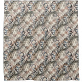 Kettingen op palmbladeren. douchegordijn (Voorkant)