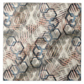 Kettingen op palmbladeren. tegeltje (Voorkant)