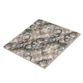 Kettingen op palmbladeren. tegeltje (Zijkant)