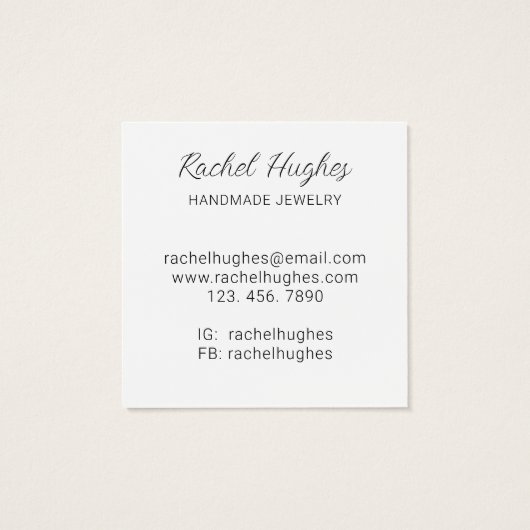 Kettingen sieraden bloemendisplay Kaart (Achterkant)