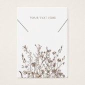 Kettingen sieraden display Kaart · Aardse bloemen (Voorkant)