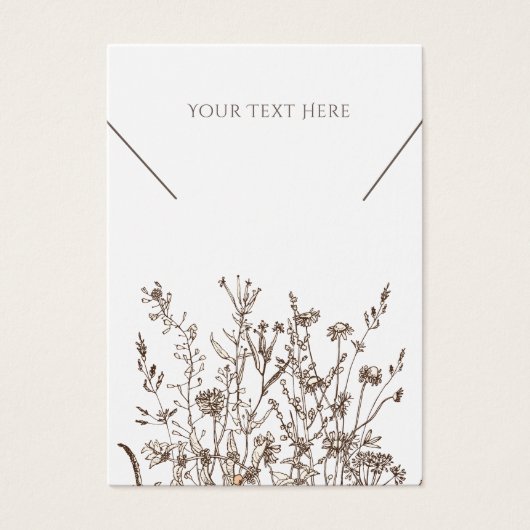 Kettingen sieraden display Kaart · Aardse bloemen (Voorkant)