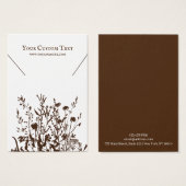 Kettingen sieraden display Kaart · Aardse bloemen (Voorkant /achterkant)