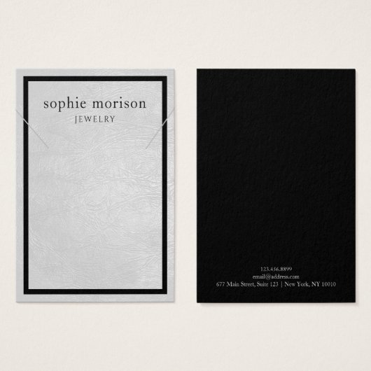 Kettingen sieraden display Kaart · chique leer (Voorkant /achterkant)