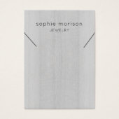 Kettingen sieraden display Kaart · Wit hout (Voorkant)