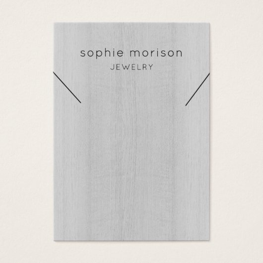 Kettingen sieraden display Kaart · Wit hout (Voorkant)