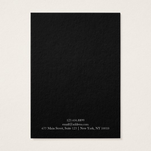 Kettingen sieraden display Kaart · Zwart leder (Achterkant)