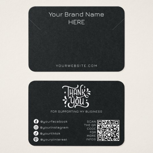 Kettingen sieraden Display Modern Eenvoudig Zwart  Visitekaartje (Voorkant /achterkant)