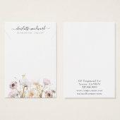 Kettingen sieraden roze goud glitter wilde bloemen visitekaartje (Voorkant /achterkant)