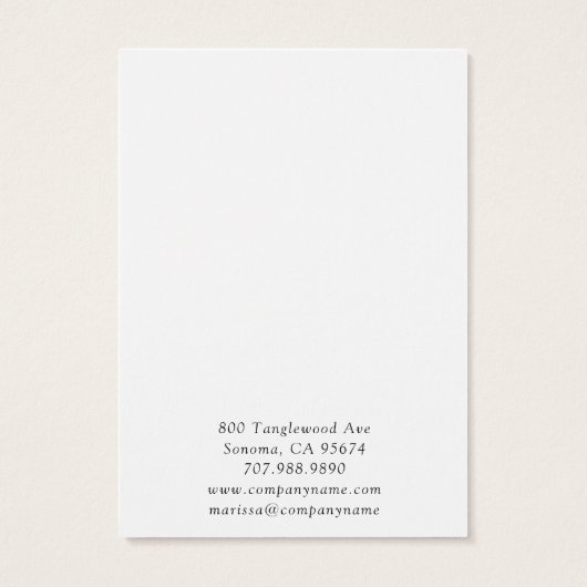 Kettingen sieraden roze goud glitter wilde bloemen visitekaartje (Achterkant)