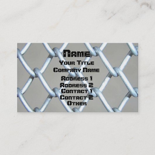 Kettingkoppeling en screening visitekaartje (Voorkant)