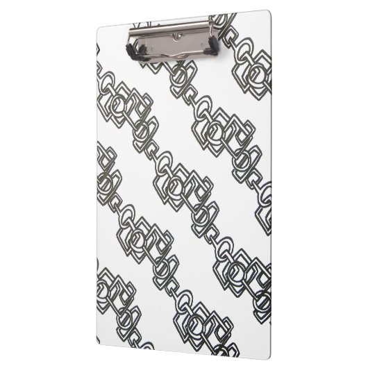 Kettingkoppeling met zwart en wit, modern minimali klembord (Links)