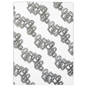 Kettingkoppeling met zwart en wit, modern minimali klembord (Achterkant)