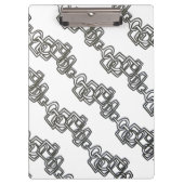 Kettingkoppeling met zwart en wit, modern minimali klembord (Voorkant)
