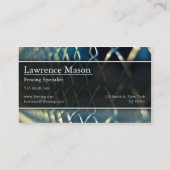 Kettingkoppelingsomheining/hek-foto-Visitekaartje Visitekaartje (Achterkant)