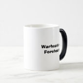 Kettingkoppen op voorhoofd magische mok (Voorkant rechts)