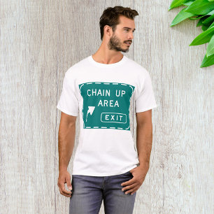 Kettingoprijgebieden Uitgangsbord T-shirt