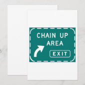 Kettingoprit Exit Bord Kaart (Voorkant / Achterkant)