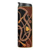 Kettingpatroon, sjaal patroon, barok design thermosbeker (Geroteerd rechts)