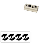 Kettingpatroon, zegel van de zijde van het silhoue rubberstempel (Gestempeld)